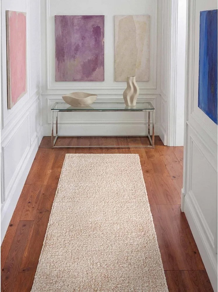 Krémszínű kézi szövésű buklé futószőnyeg 80x200 cm Notting Hill Portobello – Ted Baker