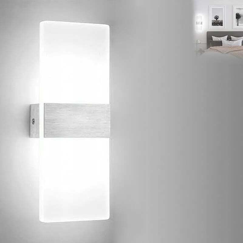 Led fali lámpa beltéri fali lámpa Fel-le Fehér Fény 18W 6000K