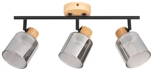 Brilagi - HYGGE spotlámpa 3xE14/15W/230V fa/füstszínű