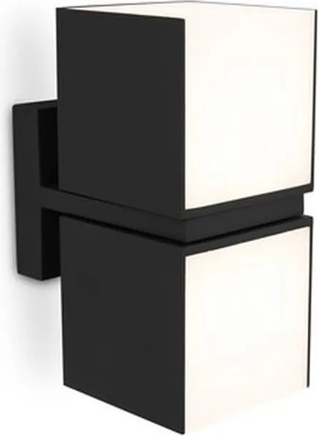 LUTEC 5193801012 CUBA Modern Kültéri Fali Lámpa Fekete LED IP44