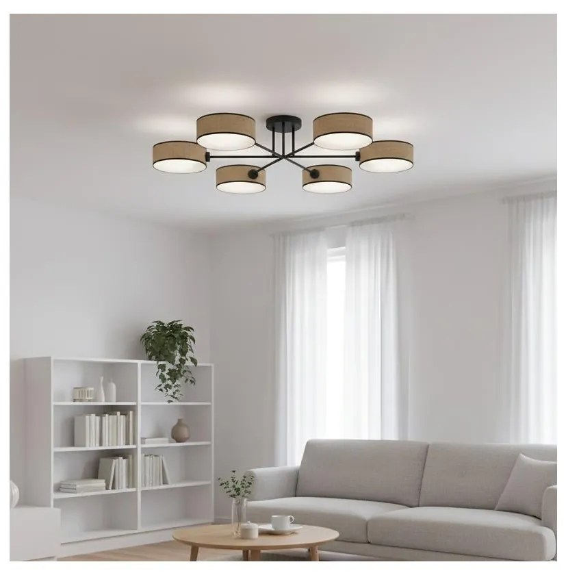 Felületre szerelt csillár MAGA 6xE14/10W/230V bézs