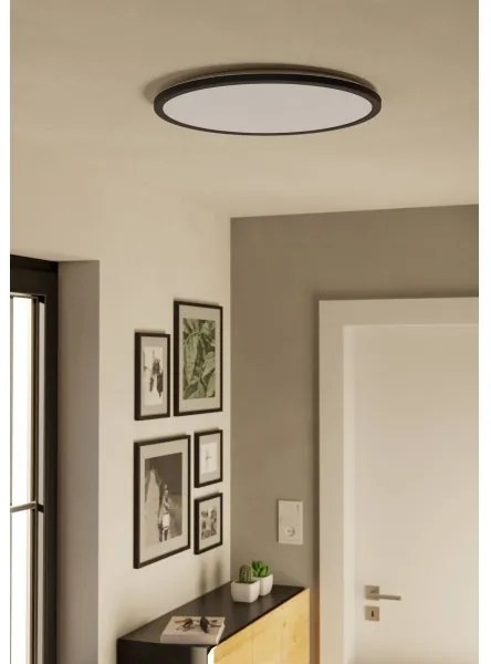 Eglo 901441-LED ROVITO fürdőszobai mennyezeti lámpa 16,8W/230V, 50 cm, IP44, fek