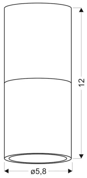 Mennyezeti lámpa TUBA 1xGU10/50W/230V fekete