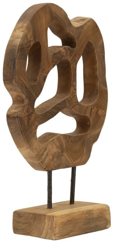 Lubang szobor teak 25x10x38cm