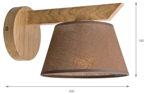 Brilagi - LED Fali lámpa ANTHONY 1xE14/40W/230V tölgy/barna