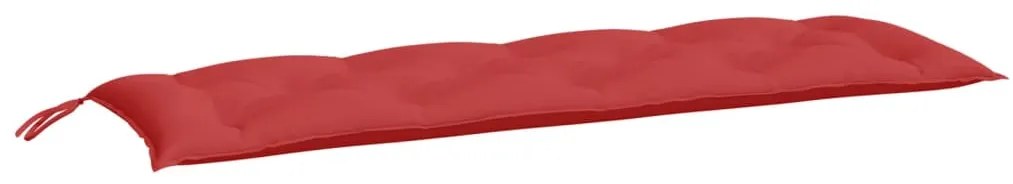 2 db piros oxford szövet kerti padpárna 150 x 50 x 7 cm