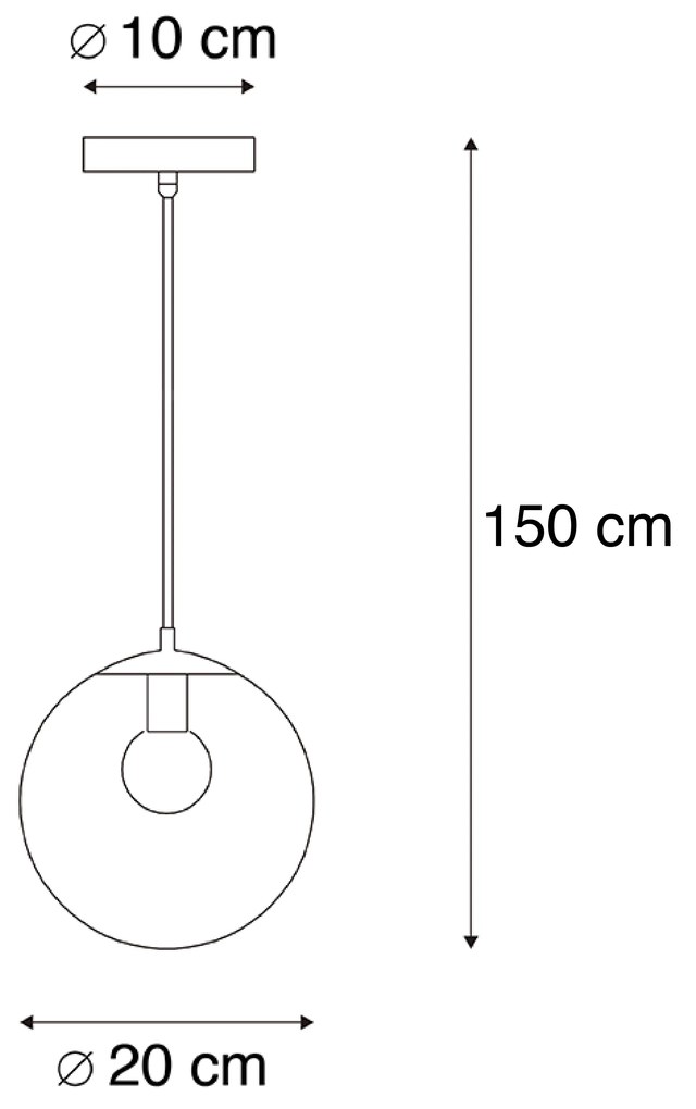 Modern lógólámpa átlátszó 20 cm - Pallon