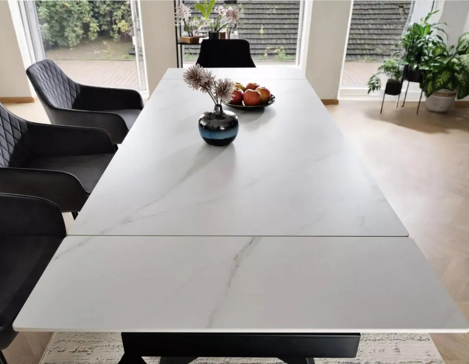 Laconi bővíthető étkezőasztal fehér 160-220 cm