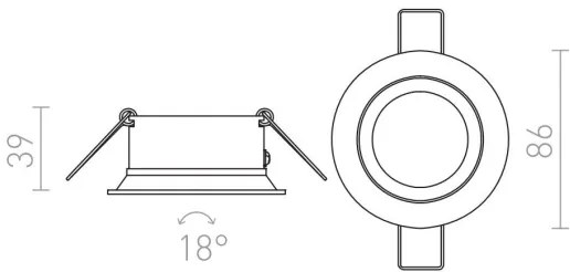 RED - Design Rendl-R11738- Beépíthető lámpa SOBER 1xGU10/50W/230V fehér