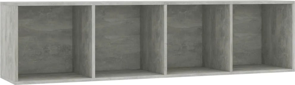 vidaXL betonszürke könyv-/TV-szekrény 143 x 30 x 36 cm