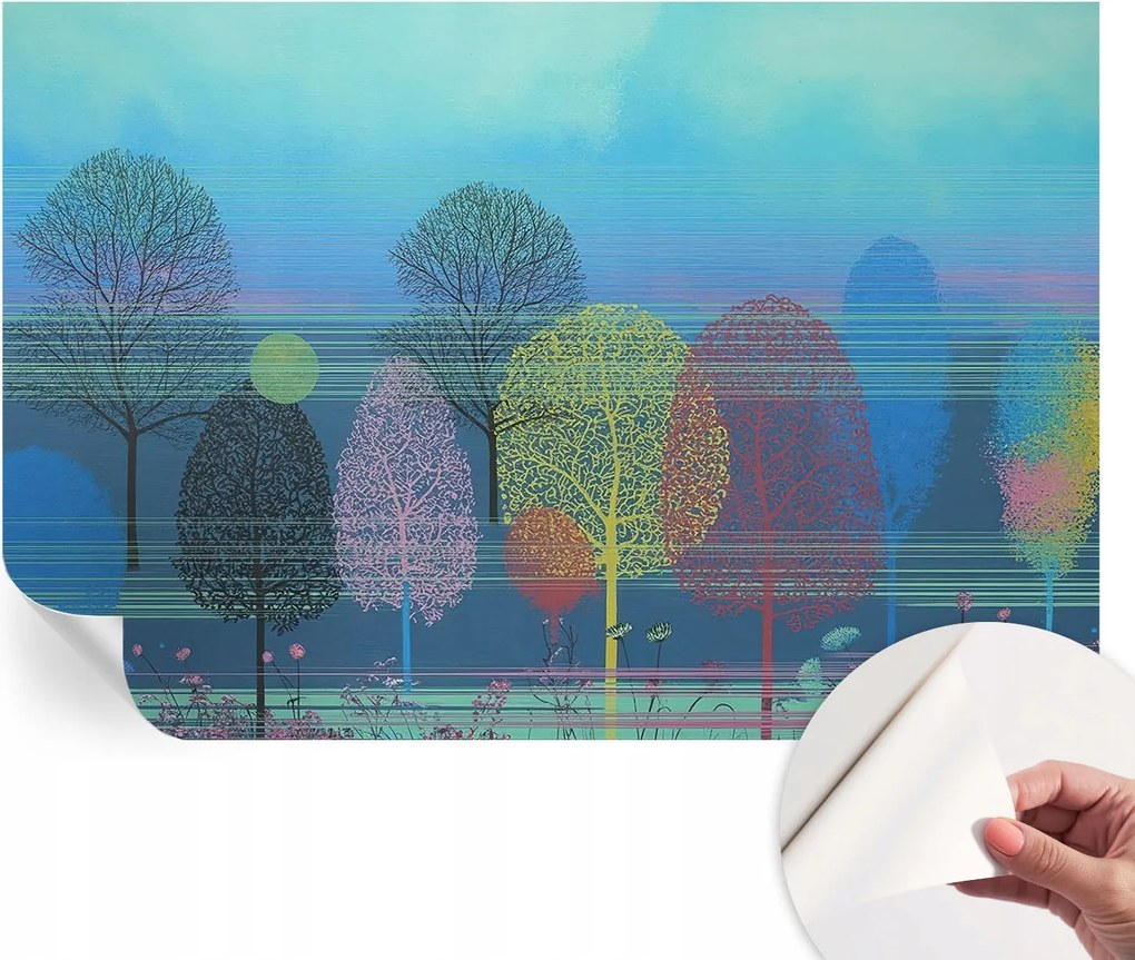 Mosható öntapadós fotótapéta étkezőbe Színes harmónia 104x70 cm