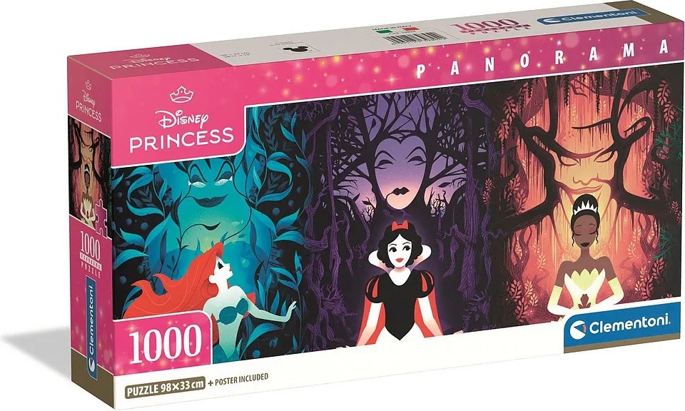 Disney Hercegnők, Gonoszok Destinies 1000 db-os panoráma Compact puzzle Clementoni