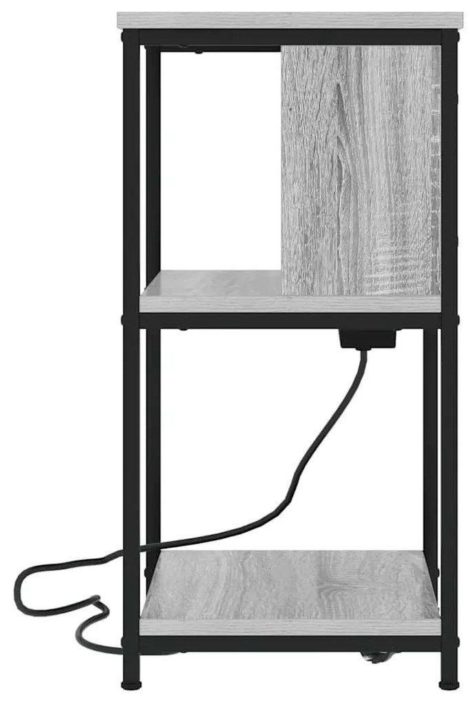 Éjjeliszekrény 2 pcs Szürke sonoma 38 x 31 x 61 cm Faanyag