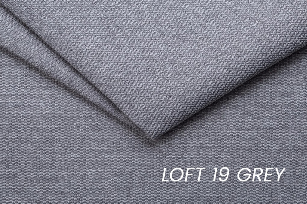 Movani ágyazható jobbos sarokkanapé - szürke Loft 19 szövet / fekete lábak