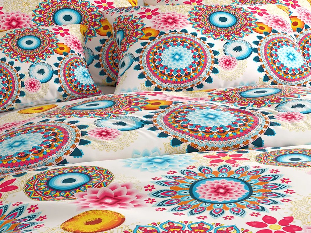 Mikroszálas ágyneműhuzat GEOMANDALA színes kivitel Ágyneműhuzat mérete: 70 x 90 cm | 140 x 200 cm