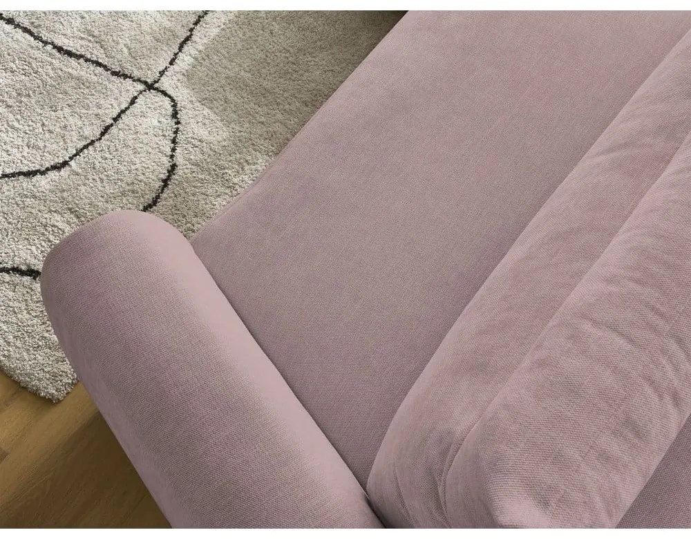 Világos rózsaszín sarokkanapé Aden – Bobochic Paris