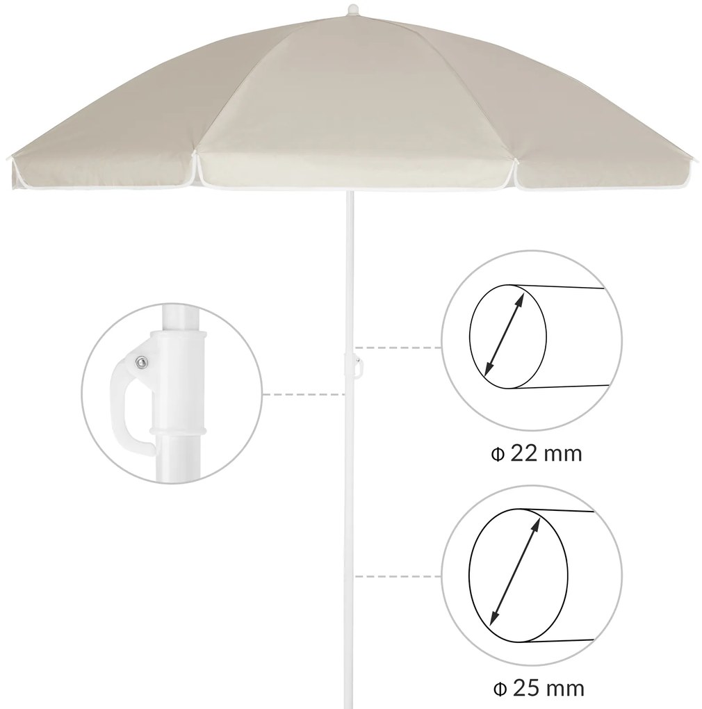Kingsleeve® Cyprus kerti napernyő 180 cm - bézs
