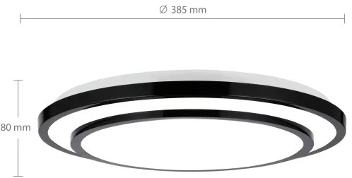 Brilagi-LED Dimmelhető lámpa LUCIANO LED/48W/230V 3000-6500K ø 39 cm fekete + távirányító
