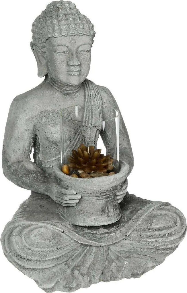 Ülő Buddha figura 40cm Boho Stílus