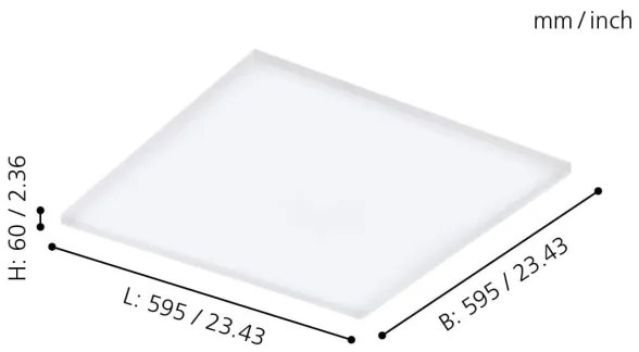 Eglo 98564 - LED RGB fényerő-szabályozós mennyezeti lámpa TURCONA-C LED/30W/230V + RC