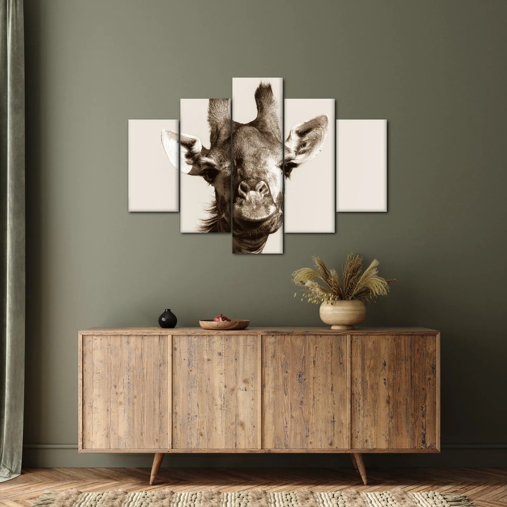 Kép - Zsiráf portré, vintage (150x105 cm)
