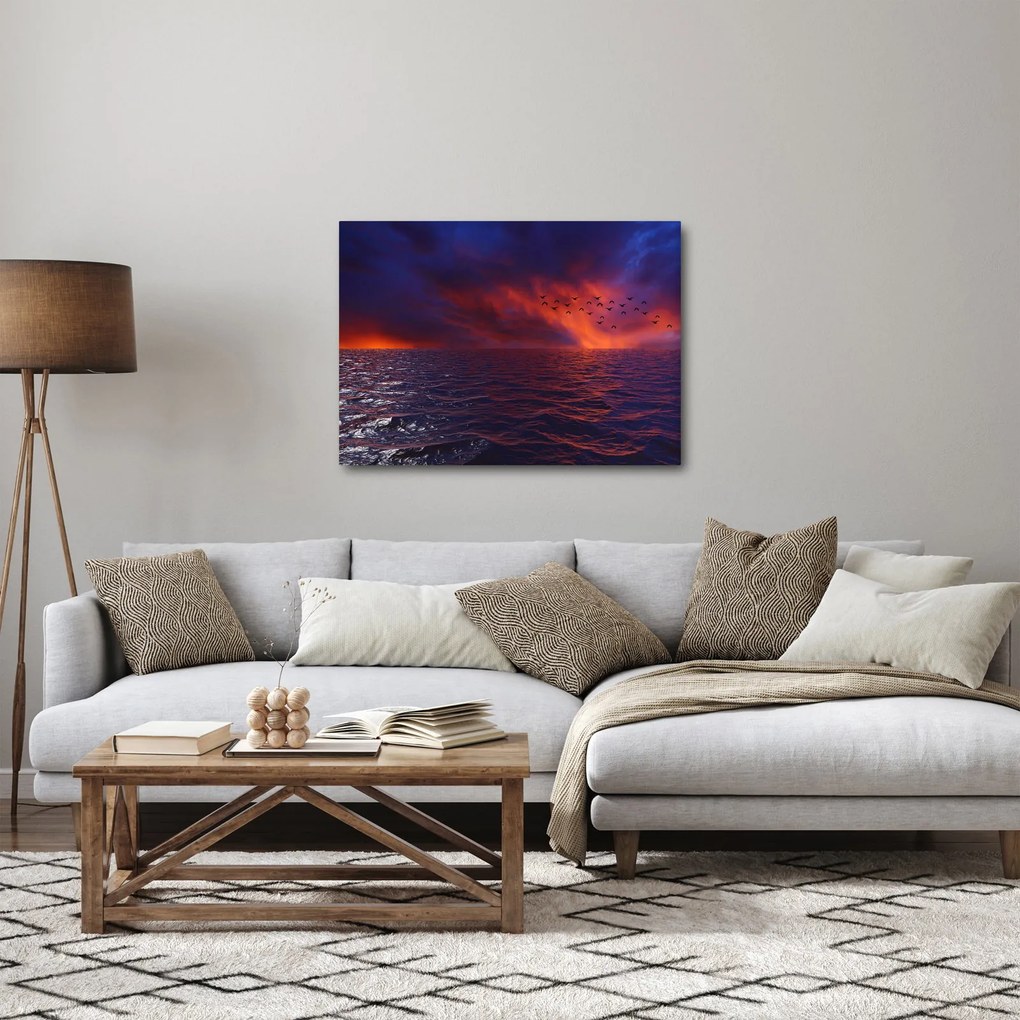 Tengeri kép a madarakkal (70x50 cm)