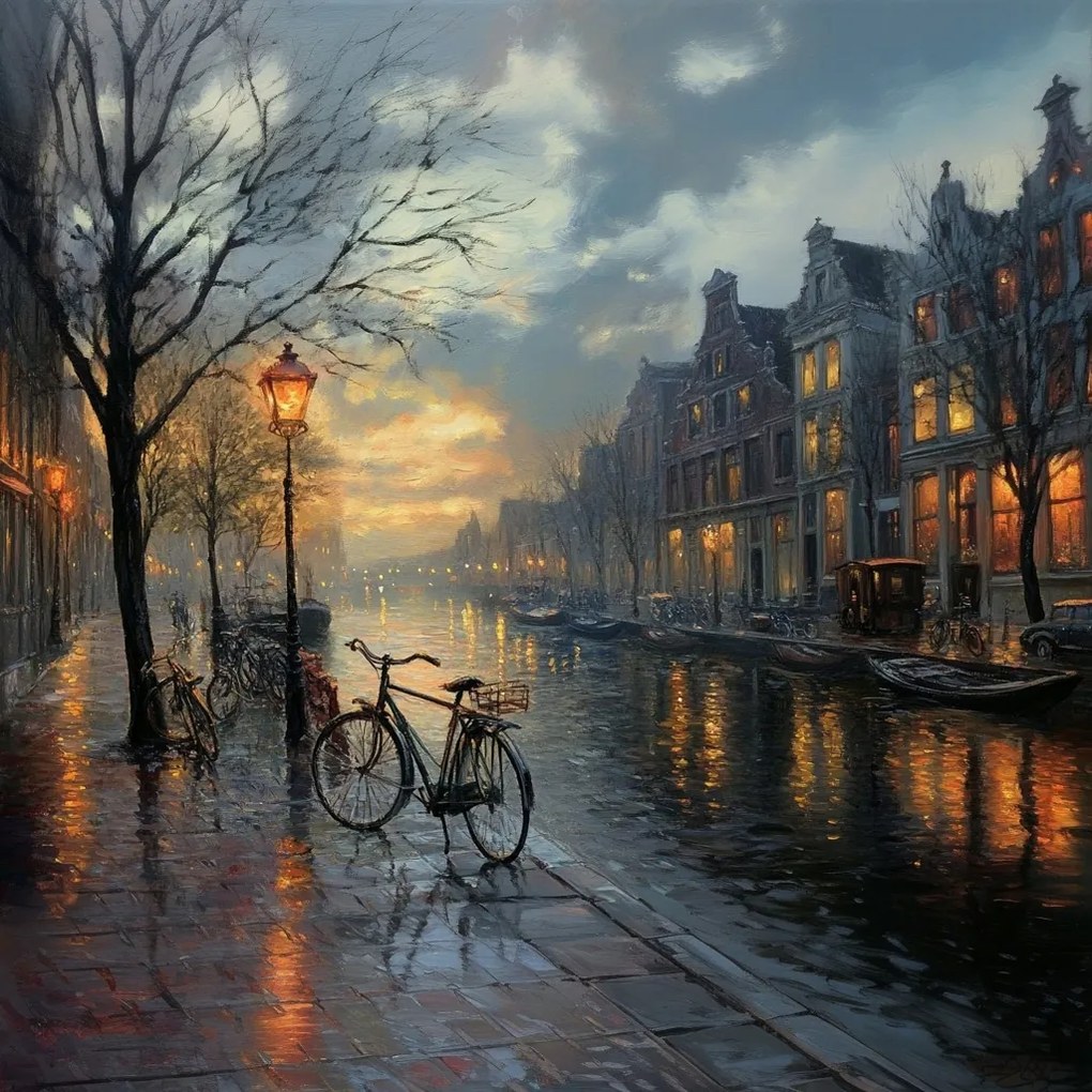 Vászonkép Canvas Építészet Város Amszterdam Hollandia Kilátás 80x80