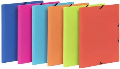 Gumis mappa, 15 mm, PP, A4, VIQUEL Feel'easy, vegyes színek (IV133414)