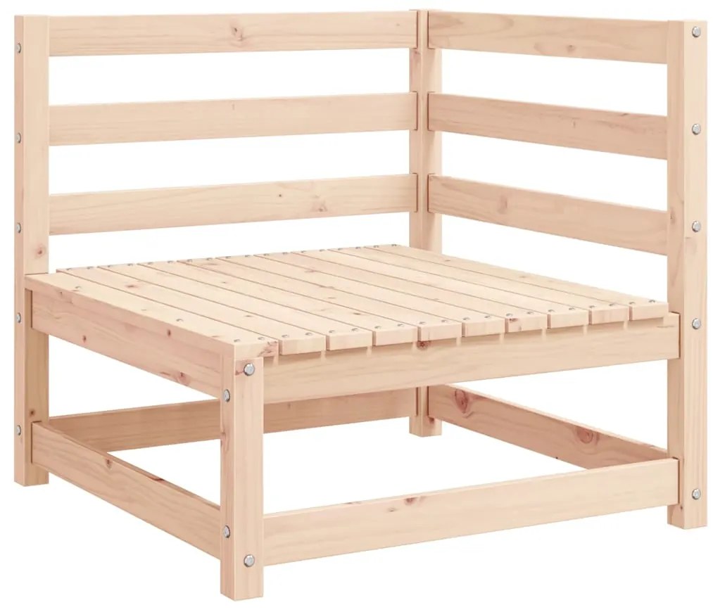 vidaXL 2 db tömör fenyőfa kerti sarokkanapé párnával