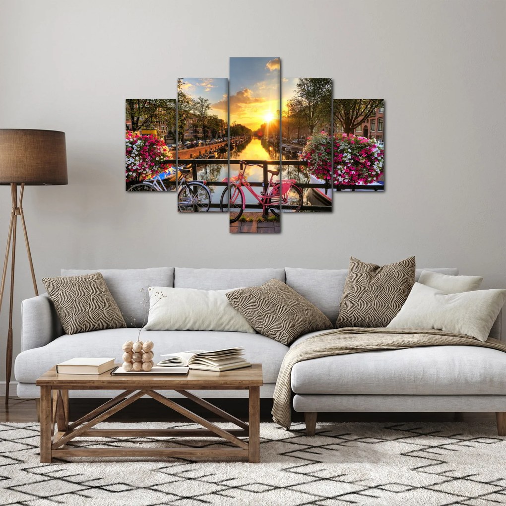 Kép - Napkelte Amszterdamban (150x105 cm)