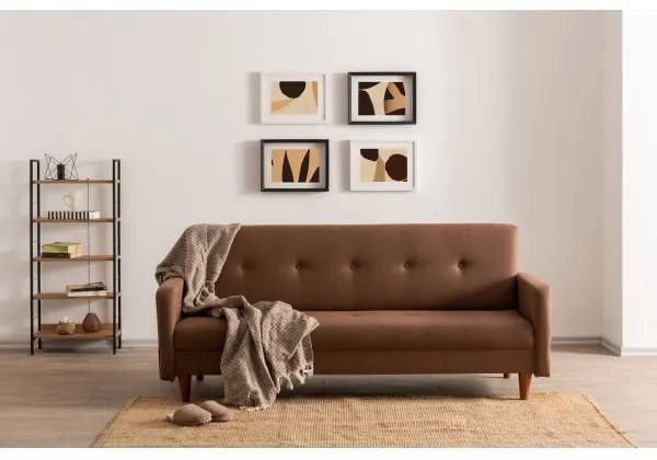 NARA kétszemélyes kanapé barna
