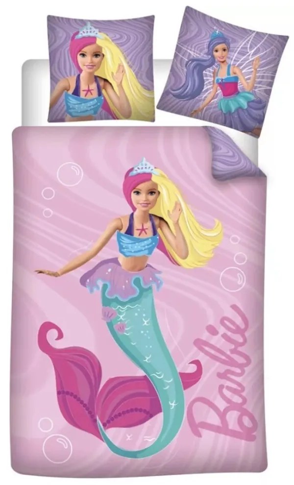 Barbie Mermaid ágyneműhuzat 140×200cm, 65×65 cm