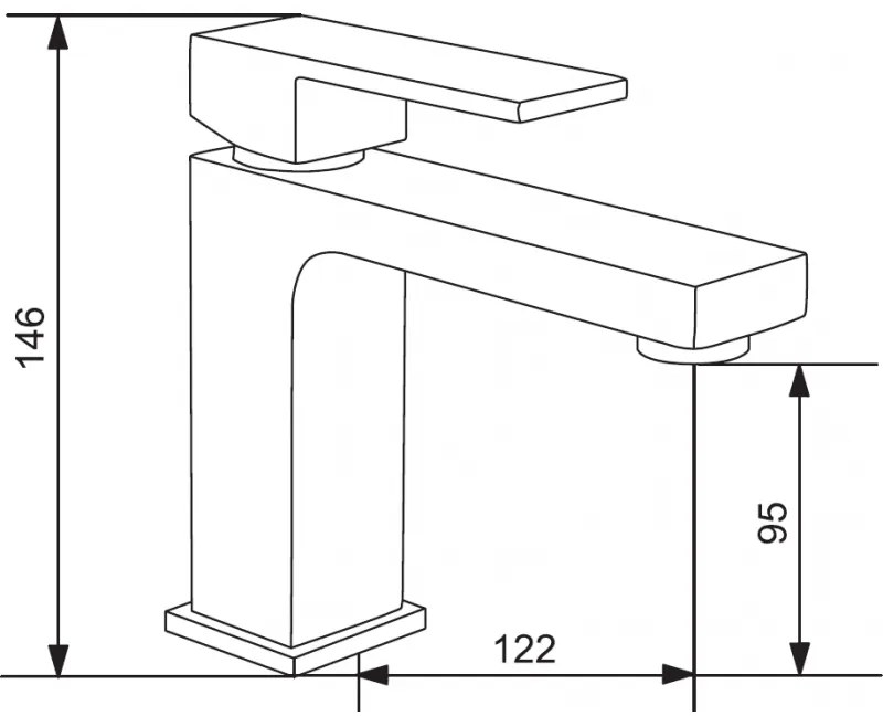 Mexen Uno R45 fürdőszett, fekete, 71403R45-70