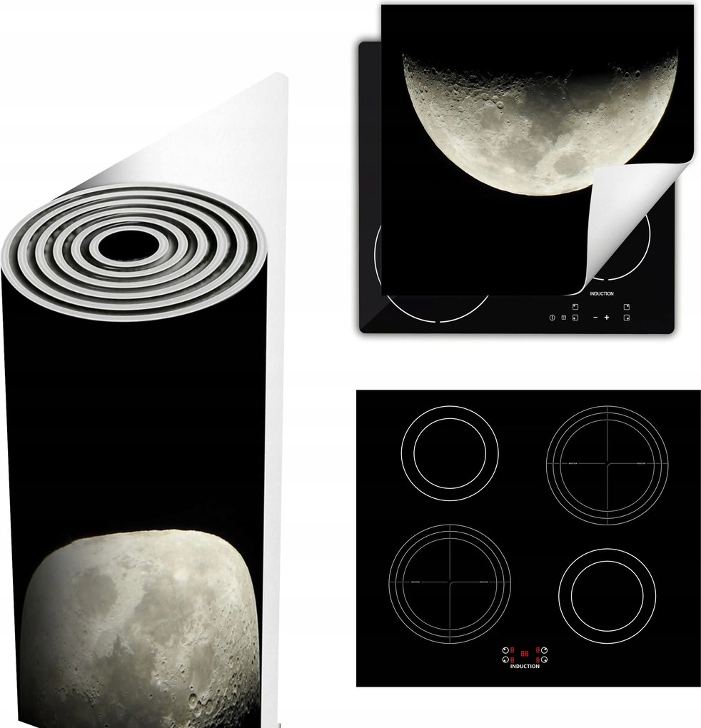 Tűzhelyvédő Szőnyeg Több Helyet Biztosít 60x52 fekete Hold