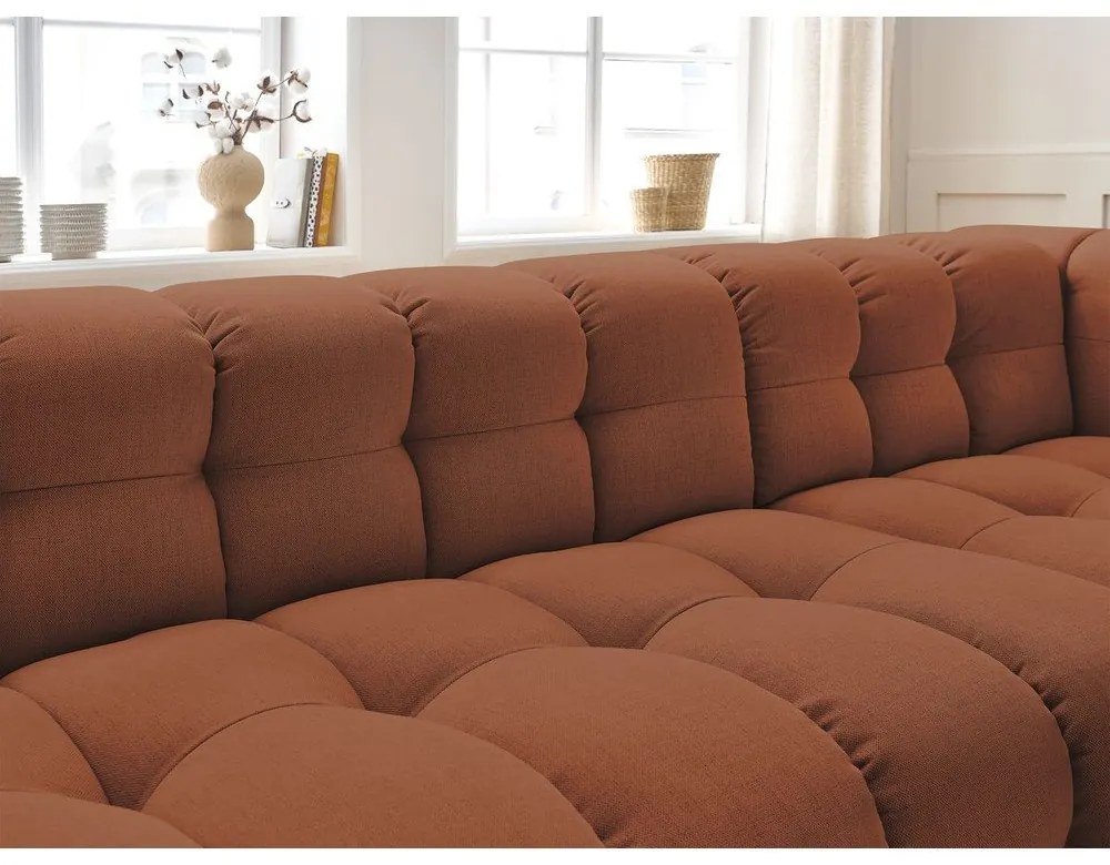 Téglavörös sarokkanapé (jobb oldali) Cloud – Bobochic Paris