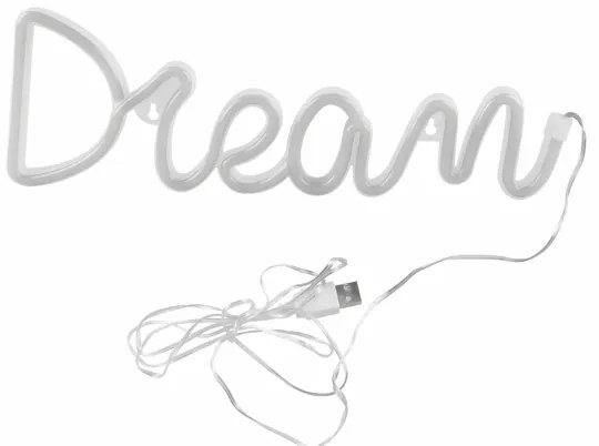 LED Neon fali dekoráció DREAM LED/3W/3xAA USB kék