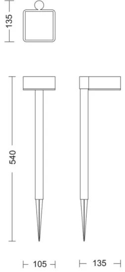 Philips - LED Napelemes lámpa VYNCE LED/1,5W/3,7V 1500 mAh IP44