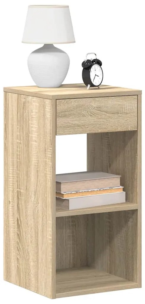 Éjjeliszekrények fiókkal 2 db sonoma tölgy 35x34x66,5 cm