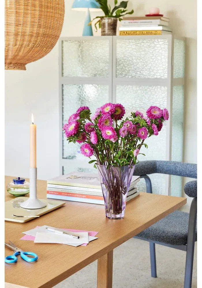 Lila üveg kézzel készített váza (magasság 18 cm) Bloom – Hübsch