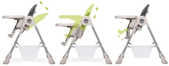 Lionelo - Gyermek étkezőszék ZANNA szürke