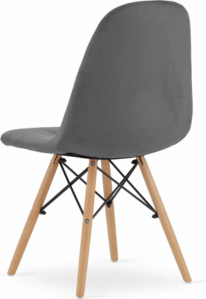 AKCIÓ Szürke bársonyos étkezőszék DUMO II. minőség