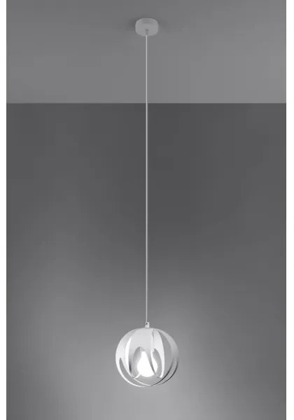 Sollux SL.1083 - Csillár zsinóron TULOS 1xE27/60W/230V fehér