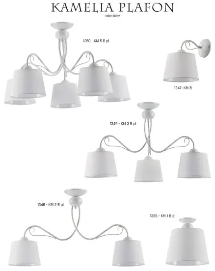 Jupiter 1350 - KM 5 PB - KAMELIA mennyezeti lámpa 5xE27/60W/230V