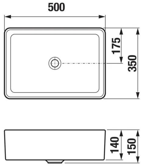 JIKA H8184237161121 - CUBITO 50x35 cm kerámia mosdó, matt fekete