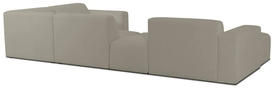 Világosbarna buklé sarokkanapé (U alakú) Roxy – Scandic