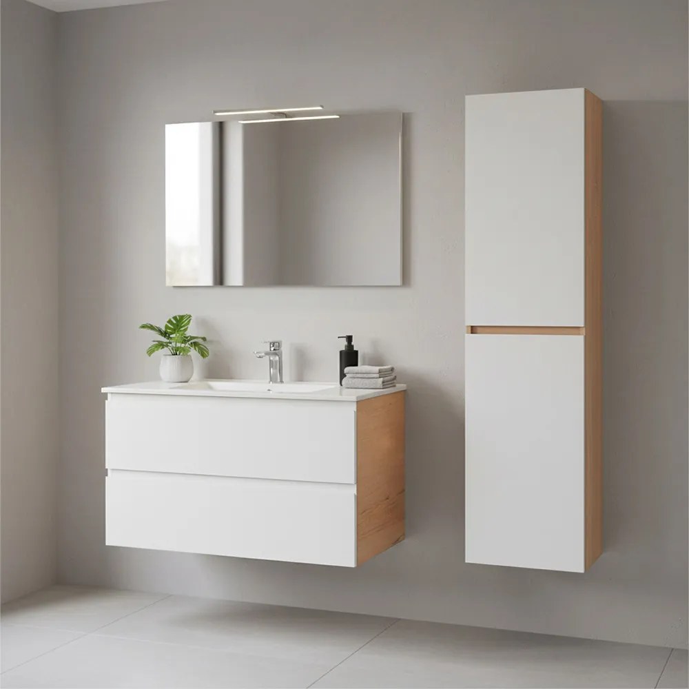 Vario Forte 35 függesztett oldal szekrény tölgy-fehér