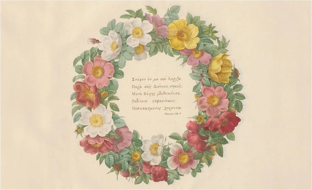 Fotótapéta Flizelin Fali Ragasztó Szett Virágos koszorú 416x254 Ragasztó