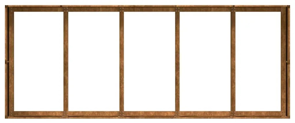 vidaXL ültető rozsdás 200x80x40 cm időjárásálló acélból