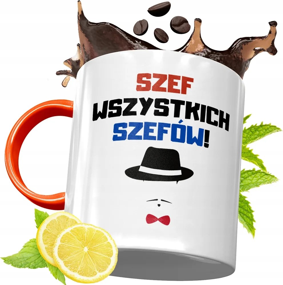 Narancssárga Bögre Főnöknek Ajándék fényképes nyomtatással