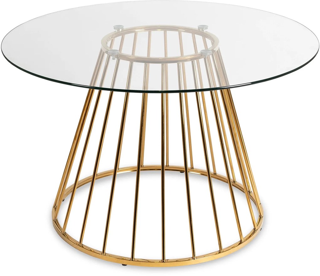 Kerek Üveg Étkezőasztal. OLIVIER 120 cm